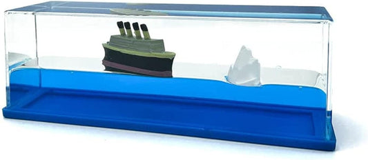 Titanic Cruise Ship Model Liquid Wave Cruise Ship Decoration Cruise Ship That No Longer Sinks-Cruise Ship Iceberg Home Decor Suitable for Home Show, Gifts, Desk or Paperweight (Box)