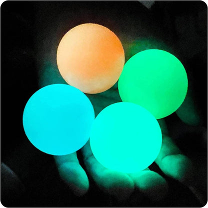 Glow in the Dark Sticky Balls That Stick to the Ceiling,Stress Balls for Kids and Adults,Asmr Stuff,Squishy Ball Toys,Ceiling Balls,Sensory Balls,Dream Balls,Fidget Toys,Gift,Stocking Stuffers(4Pcs)